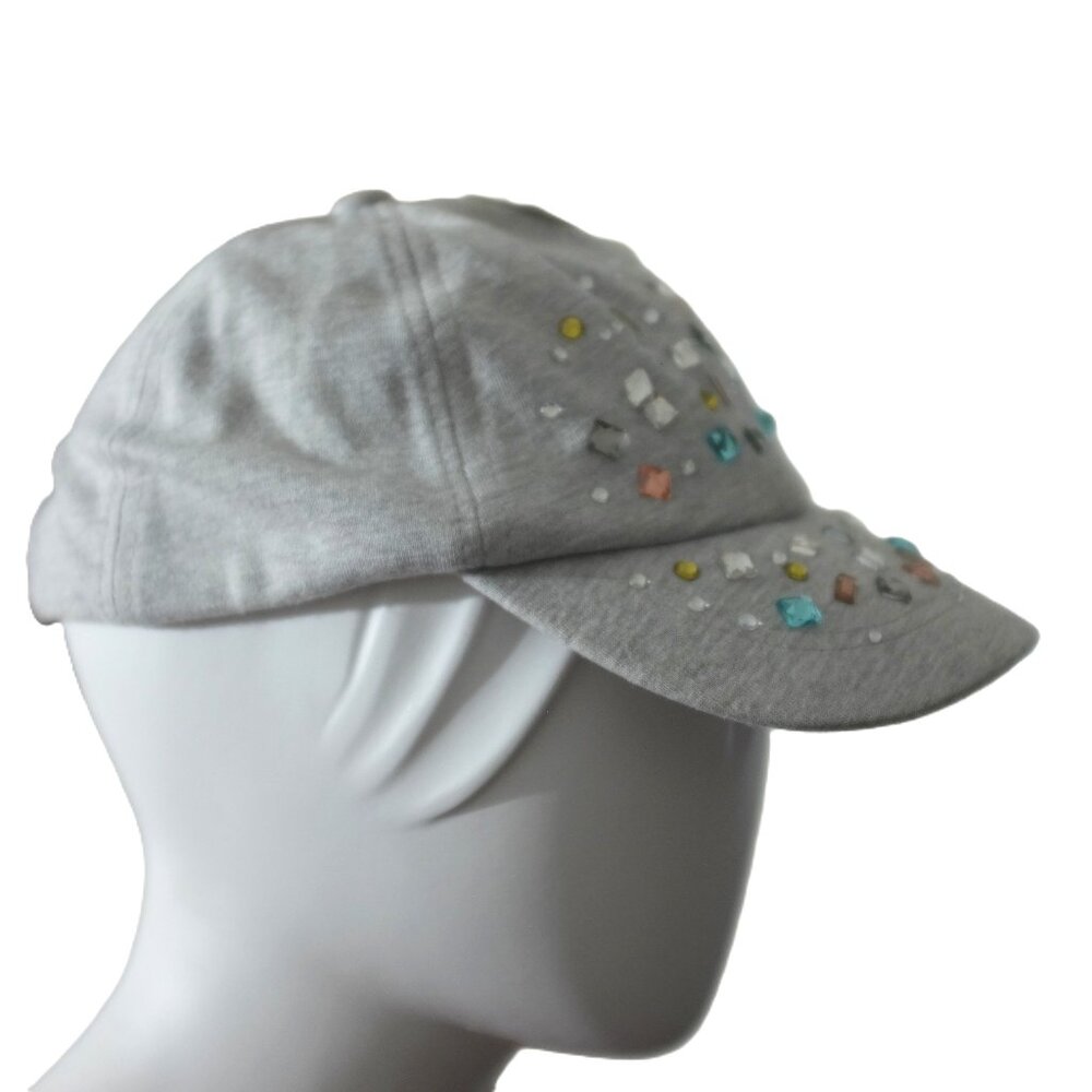 Target Girls Gray Multicolored Rhinestone Adjustable Hat Cap